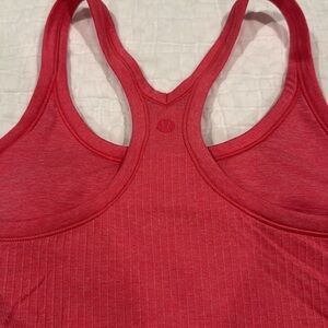Lulu lemon size 6 tank pink orange great condition